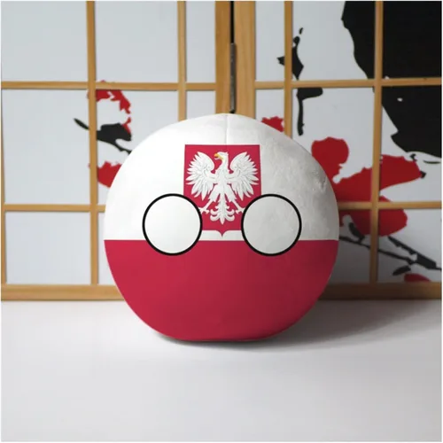 Miniatura 42 de Polandball Countryballs Muñeco de peluche Ucrania España Hungría Portugal Rumanía Grecia Austria México Polonia Ball (15,3.8 pulgadas)