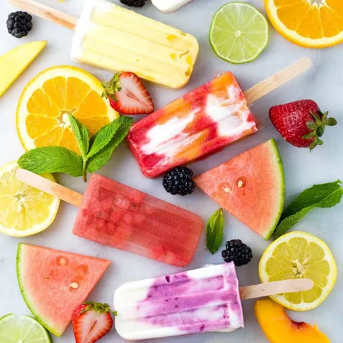 Miniatura 9 de Miaowoof Moldes caseros para paletas de hielo, fabricante de paletas de hielo de silicona de 10 cavidades sin BPA, con 50 palitos, 50 bolsas, 10 Rojo