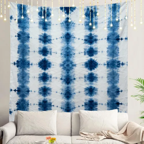 Miniatura 109 de Shrahala Tapiz japonés para colgar en la pared, moderno patrón abstracto de hojas, tapiz grande para dormitorio y sala de estar