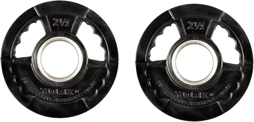 Miniatura 11 de G-2 Juego de discos de peso olímpicos de goma de doble agarre (2.5 libras, 5 libras, 10 libras) – Placas revestidas de goma duraderas con agujero