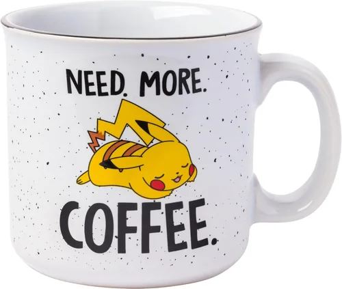 Miniatura 10 de Silver Buffalo - Taza de café de vidrio manchado con diseño de Pokémon con Pikachu, 17.5 onzas