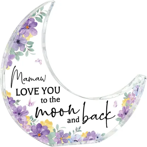 Miniatura 38 de Regalos para Abuela, Regalos para Abuela de los Nietos, Decoraciones de Luna Acrílica 5.0 x 4.0 pulgadas, Día de las Madres, Navidad, Regalos