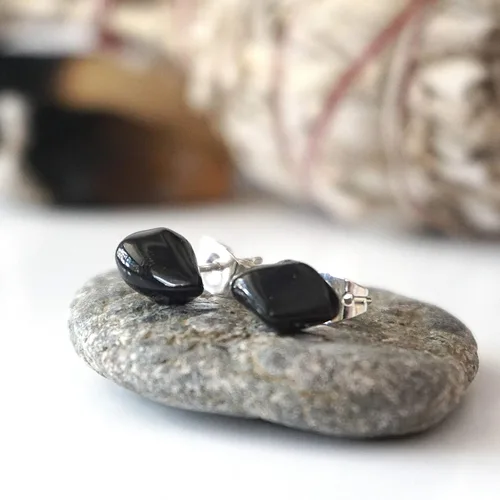 Miniatura 41 de Pendientes de tuerca de cristal de piedra natal aleternativa para mujer y hombre