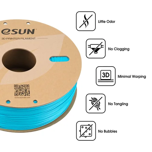 Miniatura 4 de eSUN Filamento ABS + de 0.069 in, filamento de impresora 3D ABS Plus, precisión dimensional +/- 0.002 in, carrete de 2.2 libras, filamento