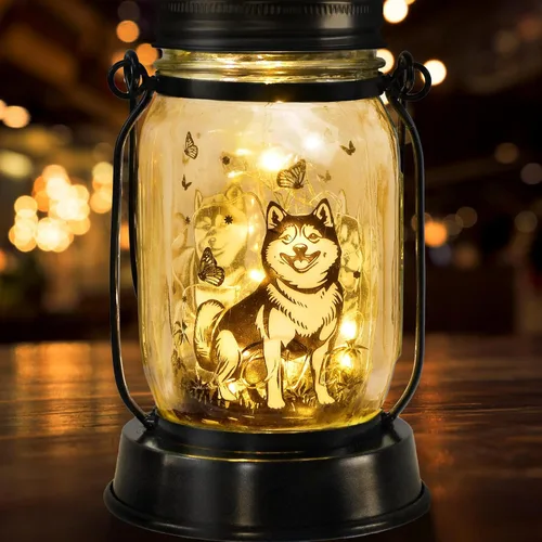 Miniatura 67 de Farol solar de Chihuahua, regalo para mujeres, hombres, mamá, cumpleaños, amantes de perro Chihuahua, luz conmemorativa pérdida de mascotas