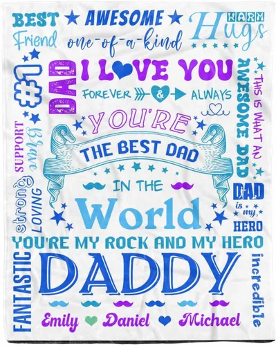 Miniatura 16 de D-Story Mantas personalizadas con imágenes para un papá, para el Día del Padre, mantas con imágenes personalizadas, regalos para el Día del Padre
