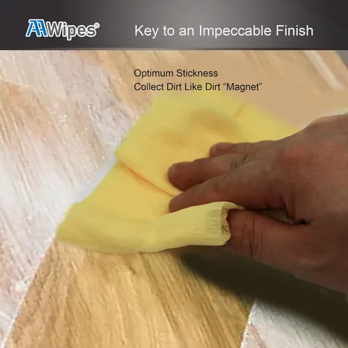 Miniatura 4 de AAwipes Tack Cloth (TC183610Y) - Paquete de 10 trapos 100 % algodón, amarillo claro, 18 x 36 pulgadas, eliminación de polvo y superficies limpias