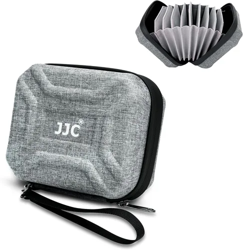 Miniatura 11 de JJC Bolsa de filtro de lente dura, estuche de filtro de 4 bolsillos para filtro circular de hasta 3.740 in con trabilla para cinturón, a prueba