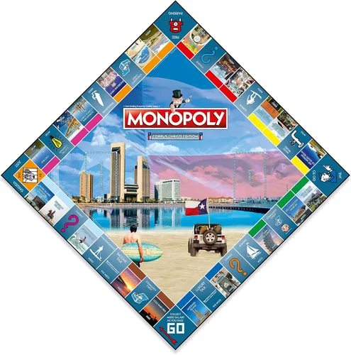 Miniatura 3 de Juego de mesa Monopoly - Corpus Christi Edition: 2-6 jugadores, juegos de mesa familiares para niños y adultos, juegos de mesa para niños de 8 años