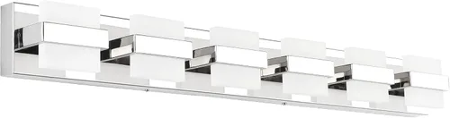 Miniatura 25 de SOLFART Lámpara de baño cromada de 3 luces, luz de tocador sobre el espejo, lámparas LED modernas, 5 colores de temperatura ajustable moderna