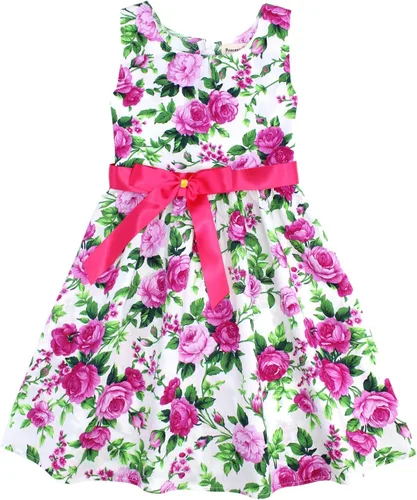 Miniatura 72 de Vestido de verano para niña, de algodón, con diseño floral