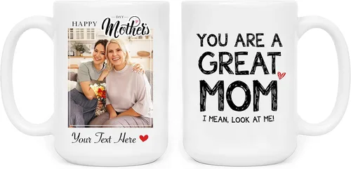 Miniatura 13 de SANTANNA Taza personalizada que cambia de color, texto fotográfico personalizado, taza de cerámica sensible al calor para parejas, amigos, familia