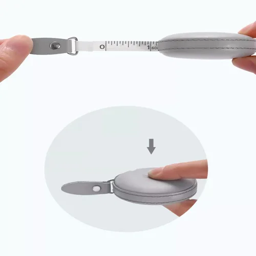 Miniatura 6 de Cinta métrica suave para el cuerpo, 59.1 in, 60 pulgadas, cinta métrica de doble escala, cinta métrica retráctil para medición corporal, costura