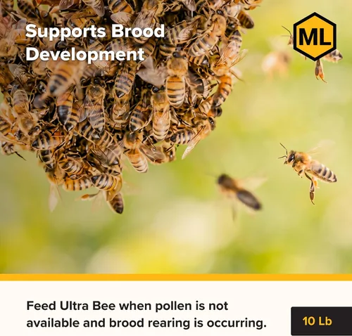 Miniatura 3 de Mann Lake Bee-Pro Patties, Mejoradas con Ayuda Digestiva Pro Health, Impulsa la Producción de Crías, Sustituto Proteico de Polen, 10 Libras