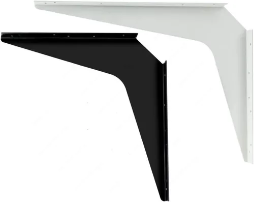 Un par de estaciones de trabajo Brackets reversible de alta resistencia, capacidad de carga [por par] (5 x 8 pulgadas, negro) RH62050890