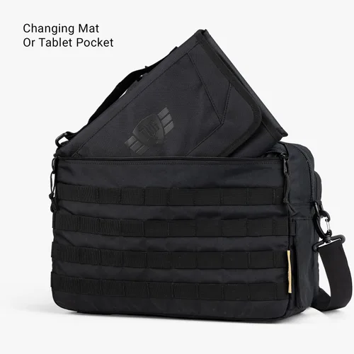 Miniatura 3 de Tactical Baby Gear Bolsa de pañales táctica de 4ª generación para papás con cambiador incluido, correas para cochecito