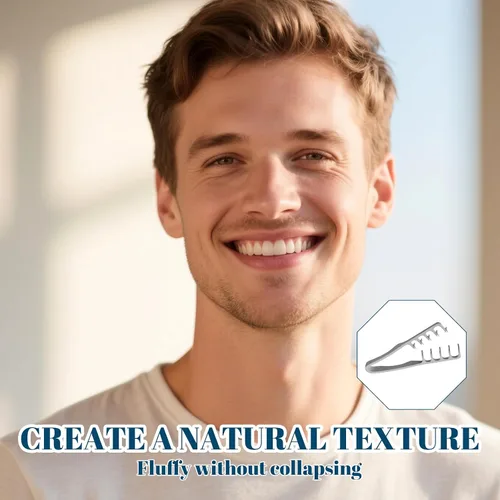 Miniatura 5 de Juego de 3 peines texturizados, peines para el cabello, adecuados para entusiastas del peinado, viajeros e individuos de pelo rizado
