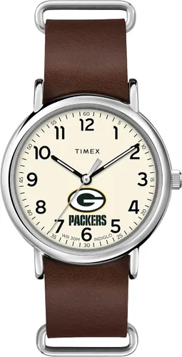 Miniatura 14 de Correa de cuero de cuarzo NFL Weekender de 1.575 in para hombre
