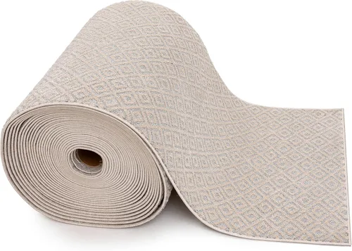 Miniatura 2 de Well Woven Alfombra de pasillo de tamaño personalizado, elige tu longitud, color gris piano, tribal, diamante, geométrico, 31 pulgadas de ancho x 16