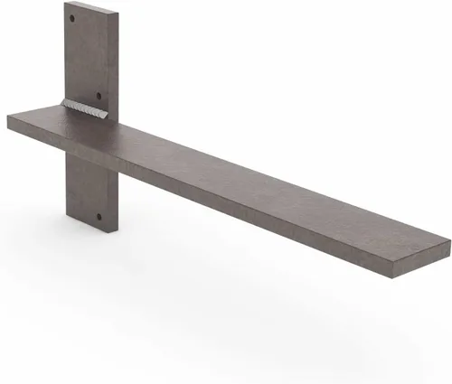 Miniatura 19 de Soporte de pared flotante para encimera, soportes de pared resistentes para crear bancos flotantes, escritorio, tocador, bar o repisa, acero