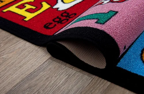 Miniatura 5 de Rugshop Alfombra antideslizante para niños con alfabeto educativo (no deslizante), 3 pies 3 pulgadas x 4 pies 7 pulgadas, multicolor