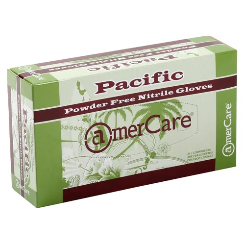 Miniatura 4 de AmerCare 20992-C - Guantes de nitrilo azul pacífico, sin polvo, medianos (paquete de 1000)