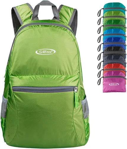 Miniatura 19 de G4Free Ultra Ligero plegable Mochila Senderismo bolsa de diario, práctico plegable camping al aire libre mochila A-azul