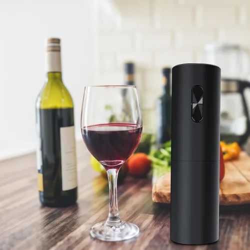 Miniatura 6 de Abrebotellas de vino, kit de abridor de botellas de vino con cortador de aluminio, funciona con pilas, adecuado para viajes, reuniones, fiestas