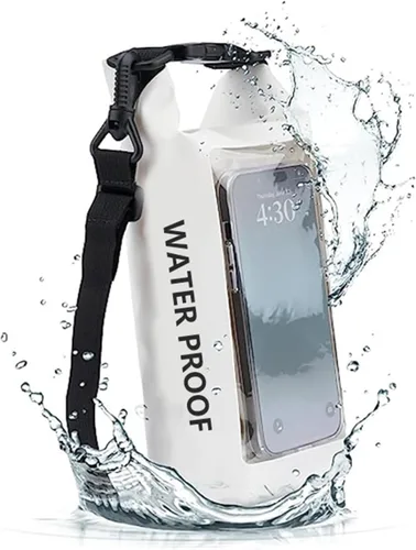 Bolsa impermeable 2 en 1 para acampar al aire libre, playa, bolsa a prueba de arena, mochila impermeable para teléfono celular, accesorios para
