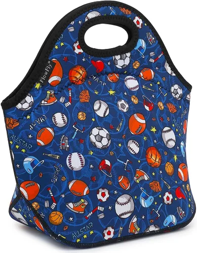 Miniatura 17 de FlowFly Lonchera de neopreno para niños, bolsa suave aislada, mini bolsa térmica para comidas, kit para niños, niñas, hombres, mujeres, escuela