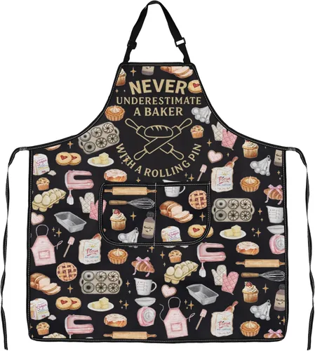 Miniatura 9 de JXGZSO Delantal para panadería de masa madre para amantes del pan, regalo de masa madre es mi lenguaje de amor, delantal para hornear maestro