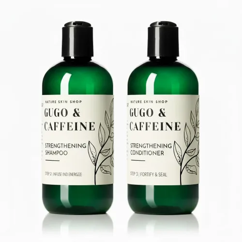 Miniatura 9 de Nature Skin Shop Gugo Acondicionador fortalecedor (tamaño salón, 16.5 onzas), tratamiento anticaídas para el crecimiento y adelgazamiento