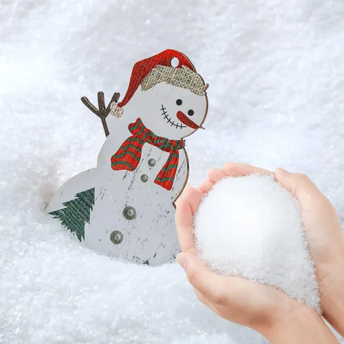 Miniatura 11 de Syhood - Nieve falsa de Navidad para manualidades, nieve falsa con purpurina, nieve falsa en polvo artificial para decoración de pueblo, decoración