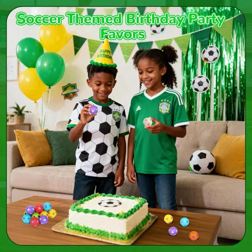 Miniatura 2 de SCIONE Paquete de 108 juguetes giratorios para ansiedad de fútbol, recuerdos de fiesta de fútbol para niños, juguetes a granel, bolas antiestrés