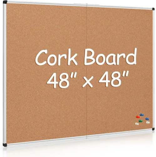 Miniatura 10 de Paquete de 2 tableros de anuncios de corcho de 20 x 30 pulgadas, tablero de corcho con marco de aluminio plateado, tablero de oficina para corcho