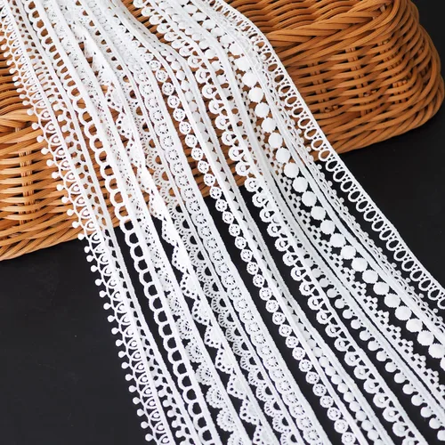 Miniatura 3 de 15 estilos de cinta de encaje muy estrecha para bricolaje costura suministros de manualidades paquete de Navidad decoración de boda artesanía arco