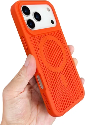 Miniatura 16 de Funda para iPhone 17 Pro Max, [compatible con MagSafe] doble capa de disipación de calor de panal de abeja, funda protectora transpirable y a prueba