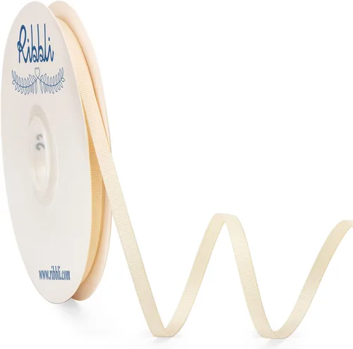 Miniatura 19 de Ribbli Cinta de grogrén rosa perla, 1/4 pulgadas x 50 yardas, uso para lazos de bricolaje, accesorios para el cabello, envoltura de regalos