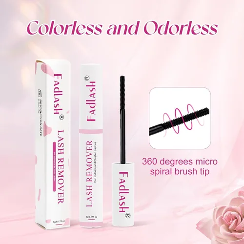 Miniatura 2 de FADLASH Removedor de pestañas para extensiones de pestañas, 0.2 fl oz, removedor de pegamento para pestañas en racimo transparente, fácil de quitar