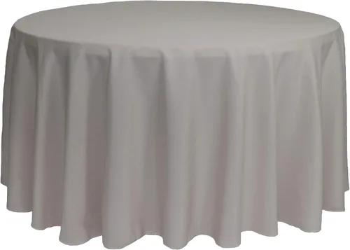 Miniatura 52 de YOUR CHAIR COVERS - Mantel redondo de poliéster prémium de 120 pulgadas - Mantel de lino color champán para mesas redondas estándar