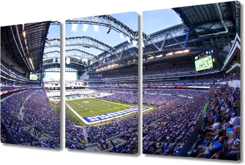 Miniatura 74 de 3 piezas de arte de pared deportivo del equipo de fútbol de los Vikings de Estados Unidos, pinturas de estadios deportivos Minnesota, Estados