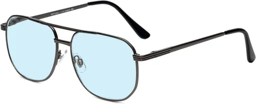 Miniatura 6 de Calabria 1106 - Lentes de lectura de metal con bloqueo de luz azul o lente transparente, para hombres y mujeres, diseño elegante, lectores