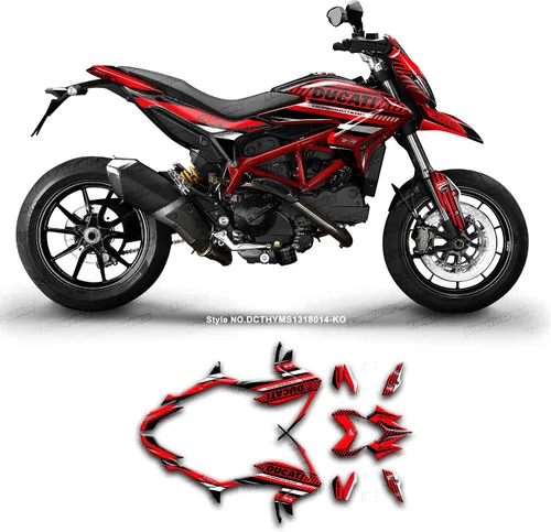 Miniatura 17 de Kit de adhesivos personalizados para Hypermotard Hyperstrada 821 2013 2014 2015 2016, DCTHYMS1318003-KO
