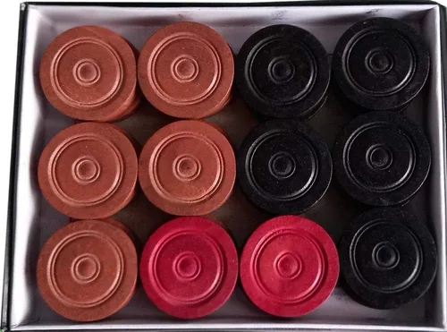 Miniatura 2 de Carrom Board Monedas de Madera 24-Coins 1-Striker Utilizado en el Torneo Internacional Carrom 100% Original