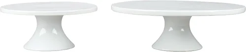 BIA Cordon Bleu Everyday - Juego de 2 soportes redondos de porcelana (8.5 y 12 pulgadas), color blanco