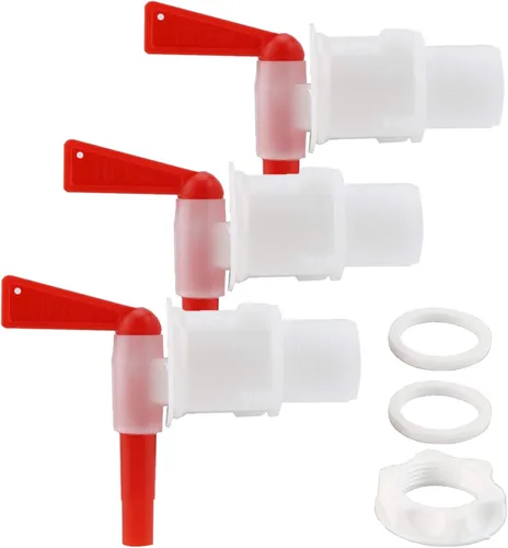 Paquete de 3 grifos de grifo de espita de embotellado de plástico para cubo de 5 galones Homebrew Fabricación de vino cerveza cerveza fermentador