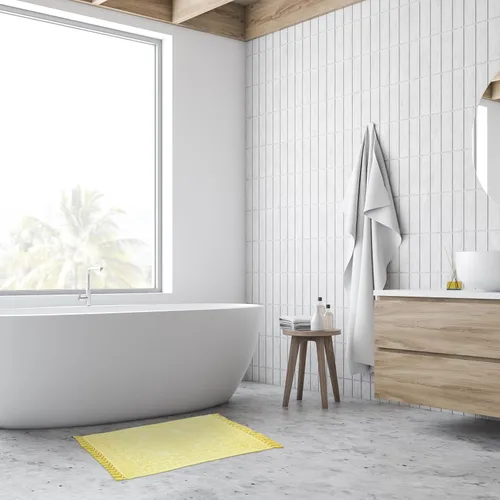 Miniatura 30 de French Connection Nellore Alfombras de Baño, Tapetes de Baño Tejidos y con Cuentas, Tapetes de Baño Duraderos y Gruesos para Baño y Alfombras
