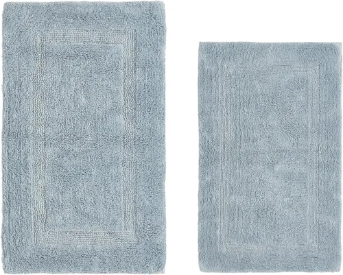 Miniatura 43 de Better Trends Alfombra de Inodoro en Forma de U Cubierta de Asiento de Inodoro de Lujo 100% Algodón Absorbente de Agua, Cubierta de Tapa Reversible