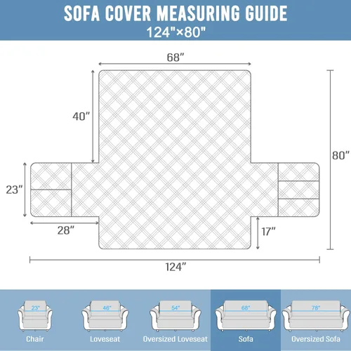 Miniatura 7 de BOCTOPUG Funda de sofá, impermeable y resistente para sofá, perros, gatos y niños (beige)