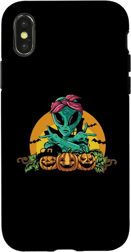Miniatura 4 de iPhone 13 Pro Alien Peace Sign Halloween Costume Pumpkin Men Women Kids Case